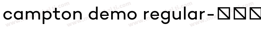 campton demo regular字体转换